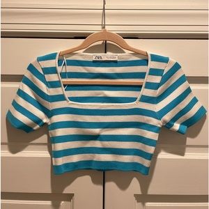 ZARA stripped crop top